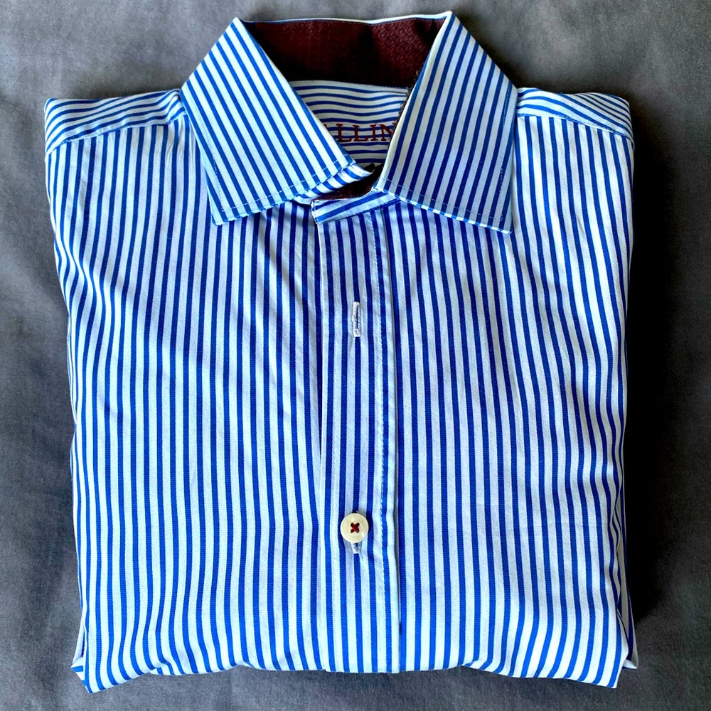 EUC Ballin striped sport shirt with fancy trim